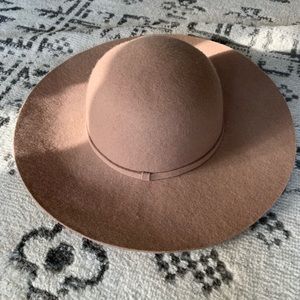 100% Wool Floppy Hat Tan Meghan Markle Wide Brim